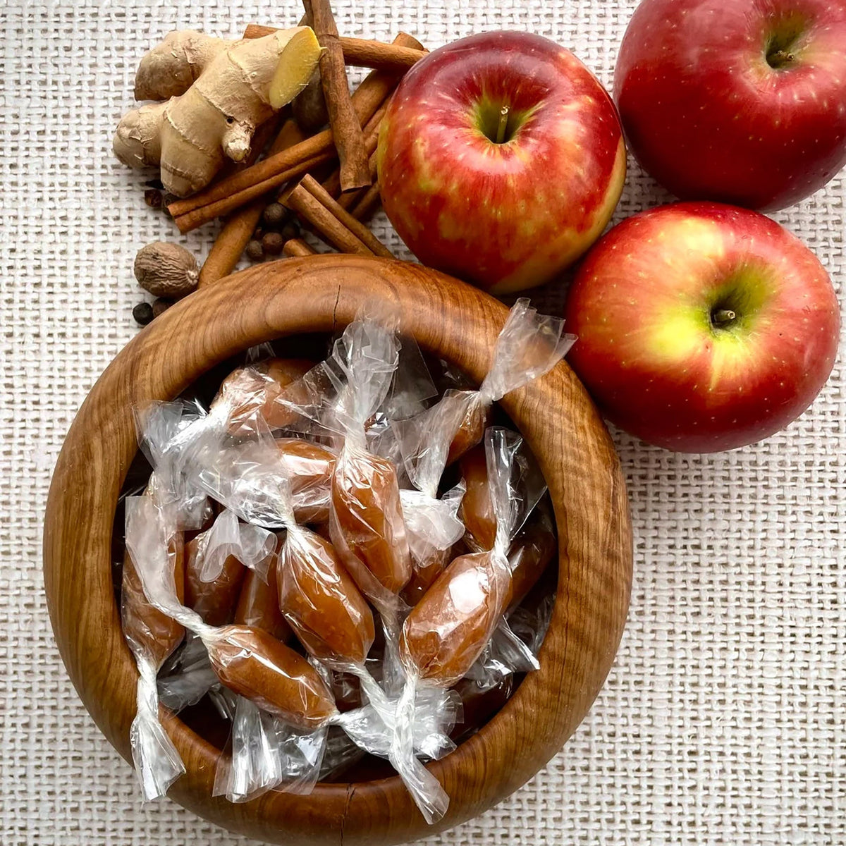 Salted Apple Cider Caramels